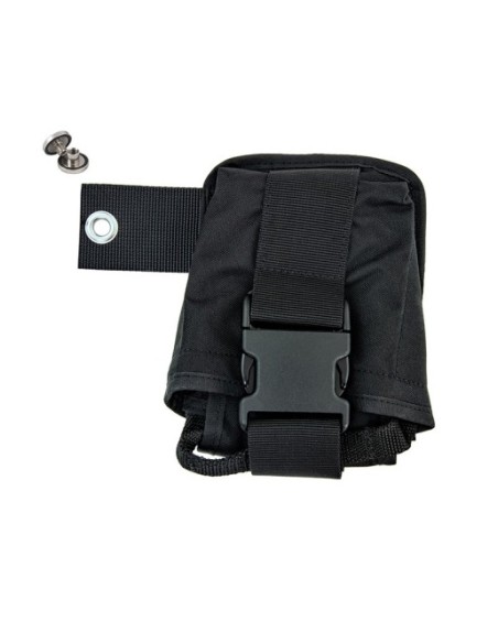 Kieszeń balastowa podwójna miękka z ruchomym d-ringiem, mocowana do płyty, lewa, TecLine