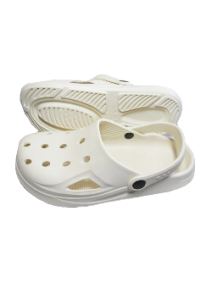 Kroksy Klapki Chodaki na basen plażę piankowe - beż