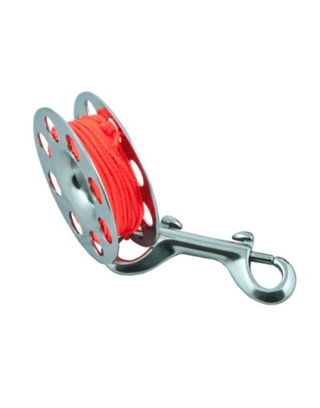 Szpulka stalowa TEC z linką 15 m, kar. nierdz.