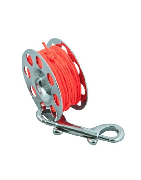 Szpulka stalowa TEC z linką 15 m, kar. nierdz.