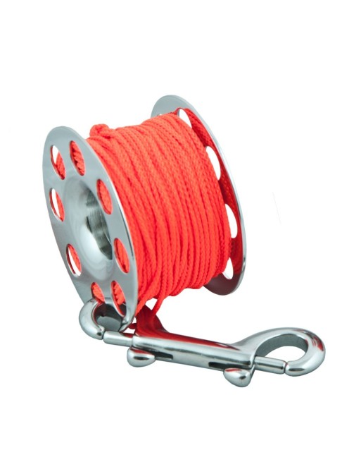 Szpulka stalowa TEC z linką 15 m, kar. nierdz.