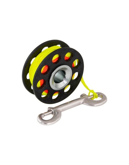 Szpulka stalowa TEC powlekana z linką 45m kar. nierdz.