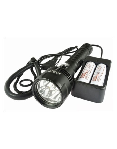 Latarka nurkowa HI-MAX H7, 1900lm zestaw